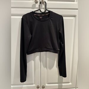 Sommer Ray Black Long Sleeve Crop Top Size Large